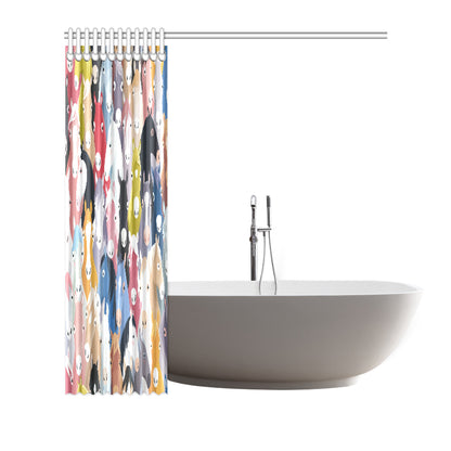Colorful Horse Pattern Shower Curtain