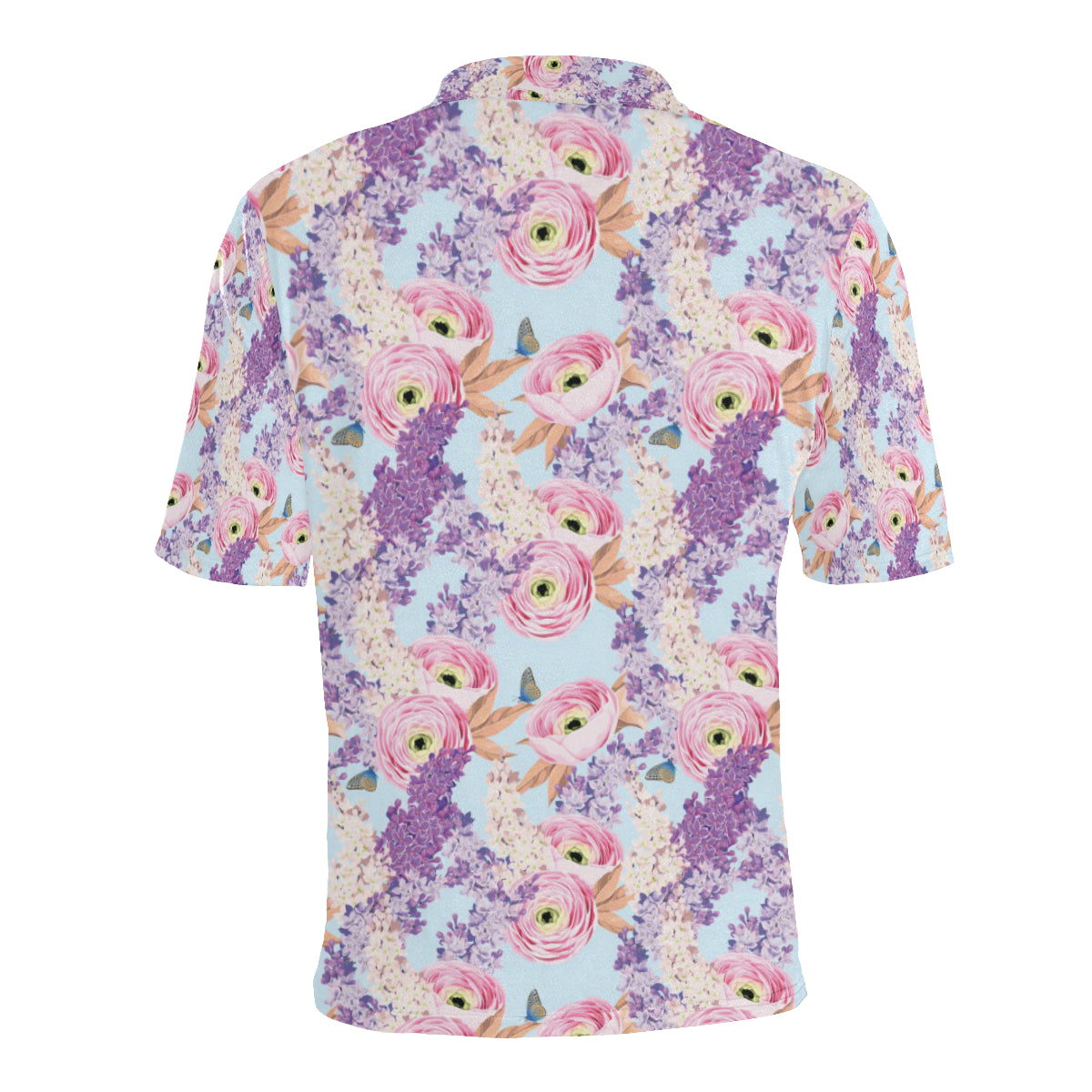 Lilac Pattern Print Design LI03 Men Polo Shirt