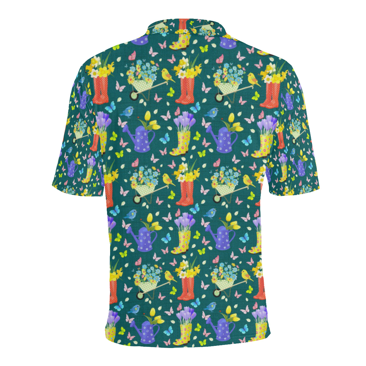 Gardening Pattern Print Design G08 Men Polo Shirt