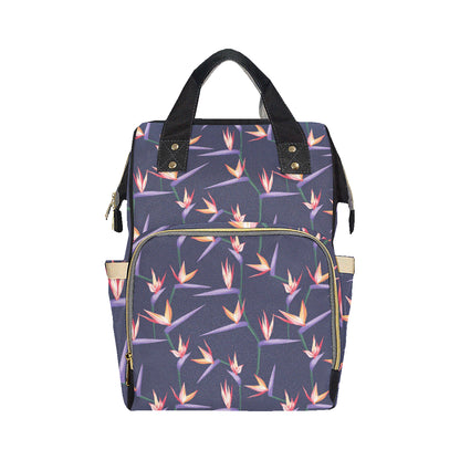 Bird Of Paradise Pattern Print Design BOP015 Diaper Bag Backpack