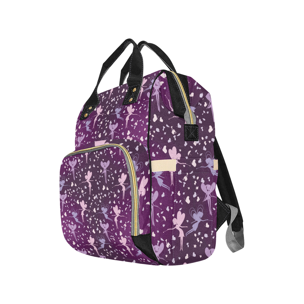 Fairy Pink Print Pattern Diaper Bag Backpack