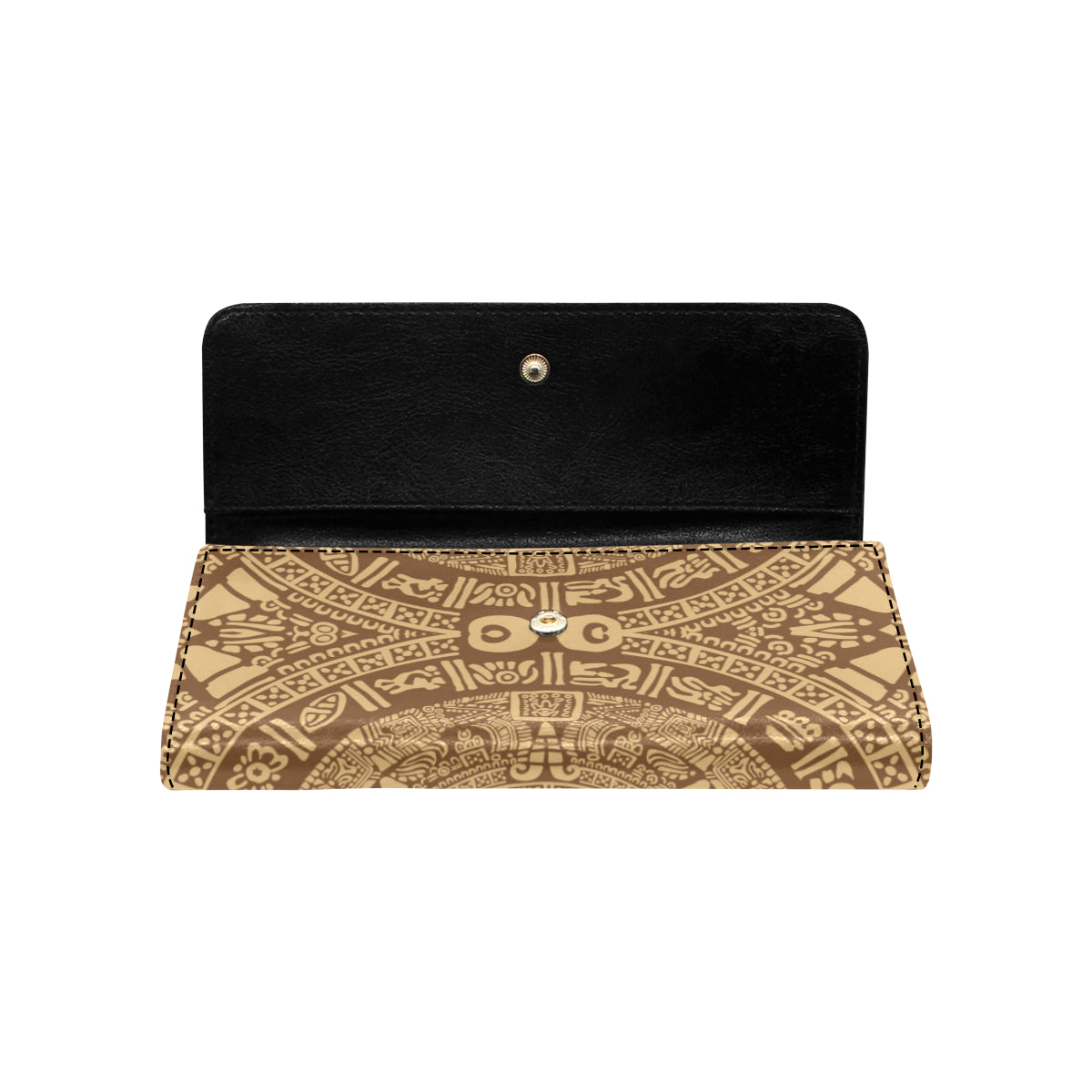 Mayan Pattern Print Design 01 Women's Trifold Wallet