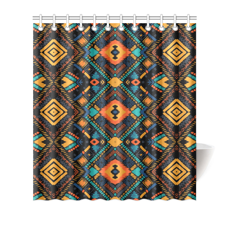 Kente Pattern Print Design 04 Shower Curtain
