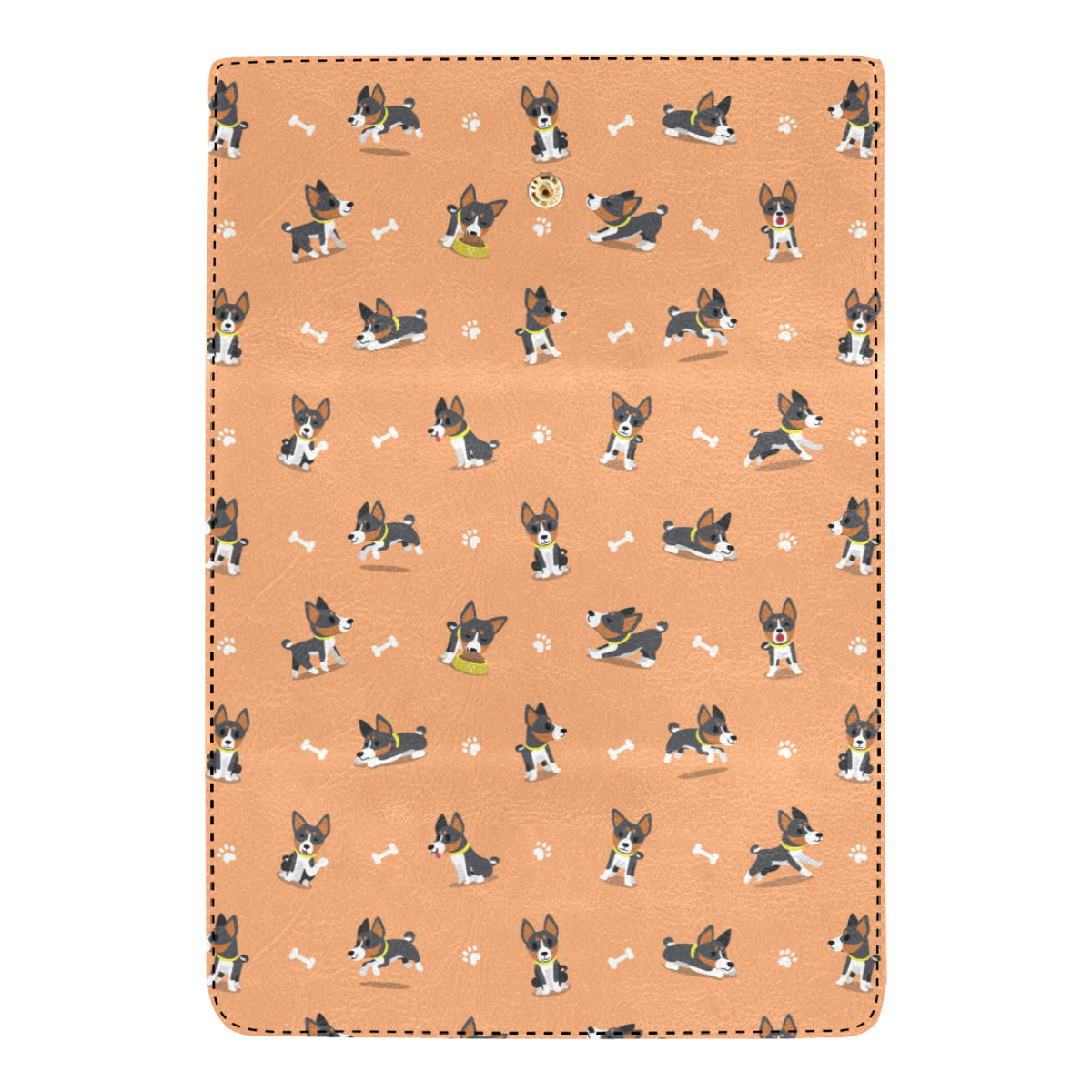 Basenji Pattern Print Design 01 Women's Trifold Wallet