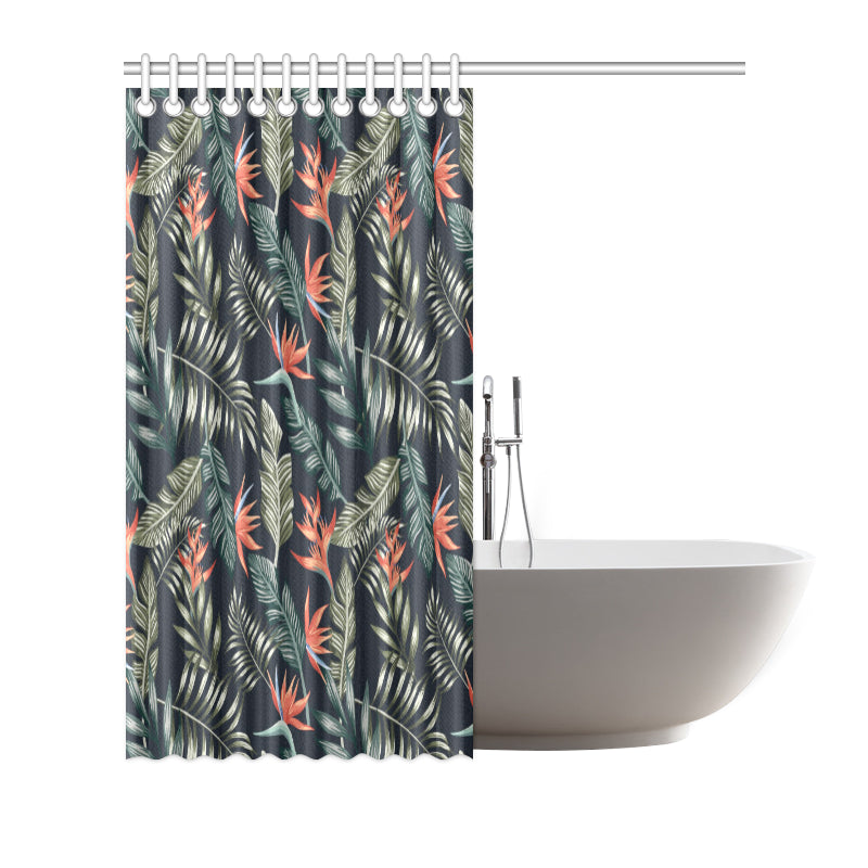 Bird Of Paradise Pattern Print Design BOP02 Shower Curtain