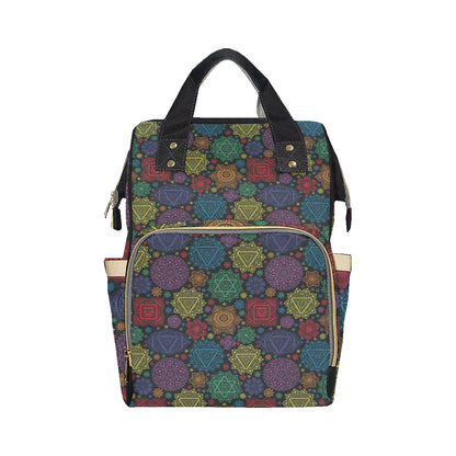 Chakra Mandala Print Pattern Diaper Bag Backpack