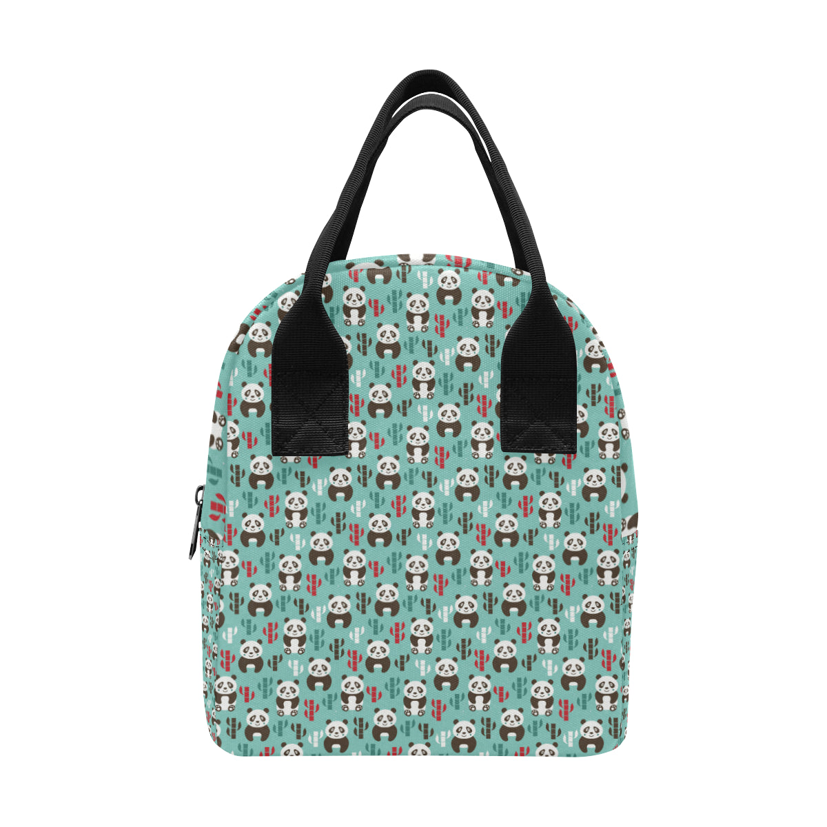 Panda Bear Cute Themed Print Insulated Lunch Bag