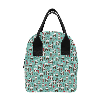 Panda Bear Cute Themed Print Insulated Lunch Bag