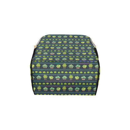 Cactus Pattern Print Design 07 Diaper Bag Backpack