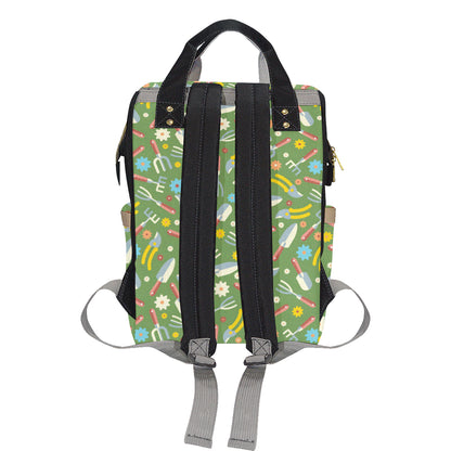 Gardening Pattern Print Design G06 Diaper Bag Backpack