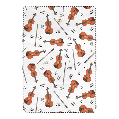 Violin Pattern Print Design 02 Women's Trifold Wallet