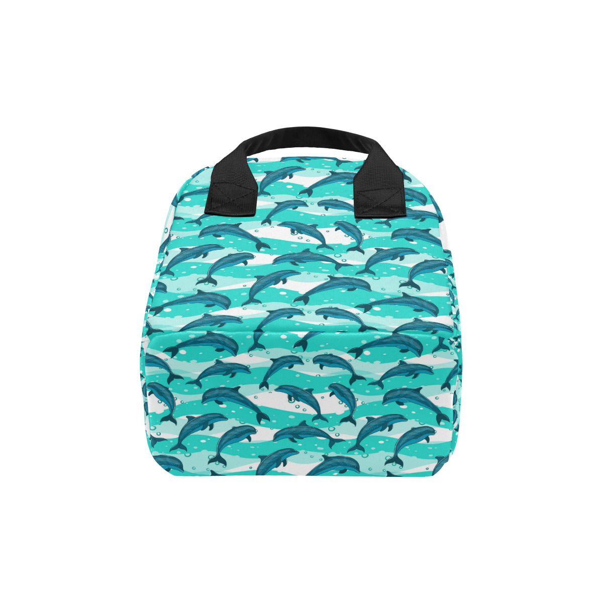 Dolphin Design Print Pattern Insulated Lunch Bag