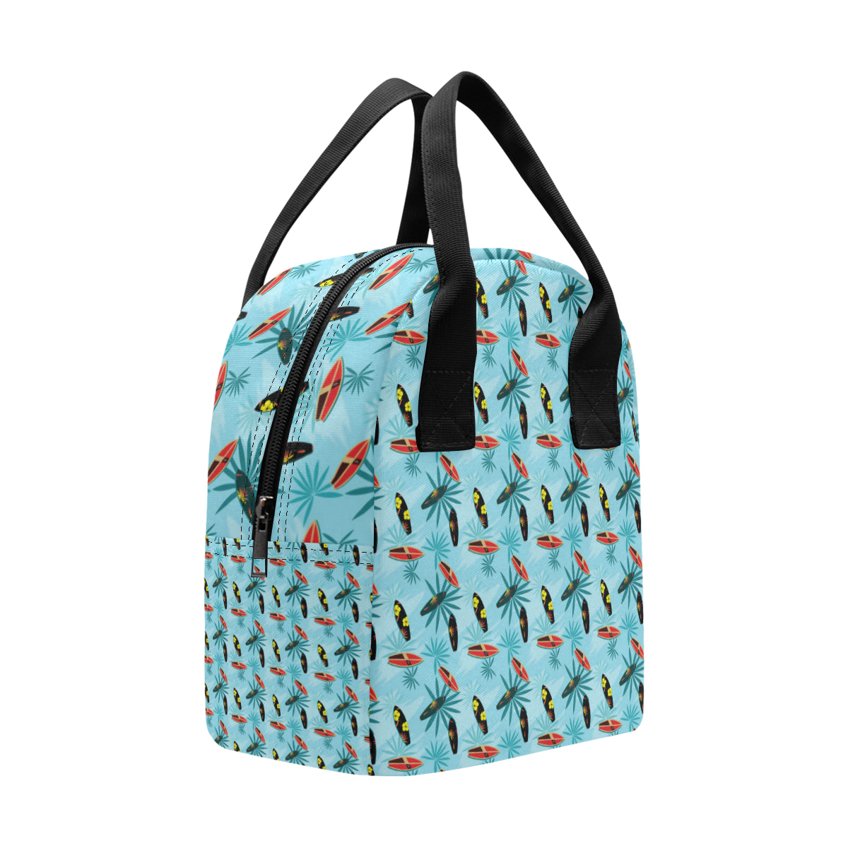 Surfboard Themed Pattern Insulated Lunch Bag