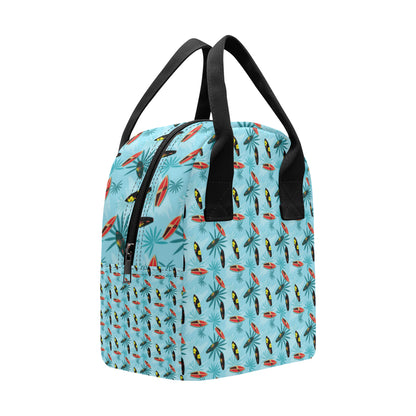 Surfboard Themed Pattern Insulated Lunch Bag