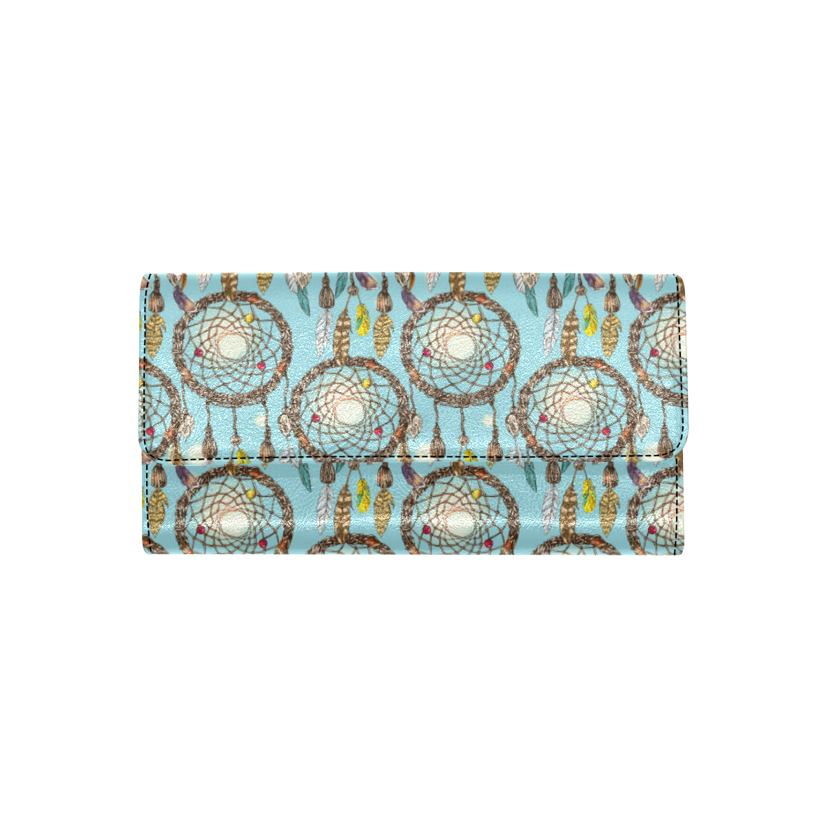 Blue Dream catcher Women's Trifold Wallet