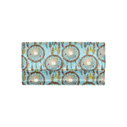 Blue Dream catcher Women's Trifold Wallet