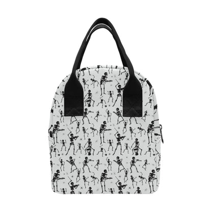 Skeleton Music Player Print Design LKS303 Insulated Lunch Bag