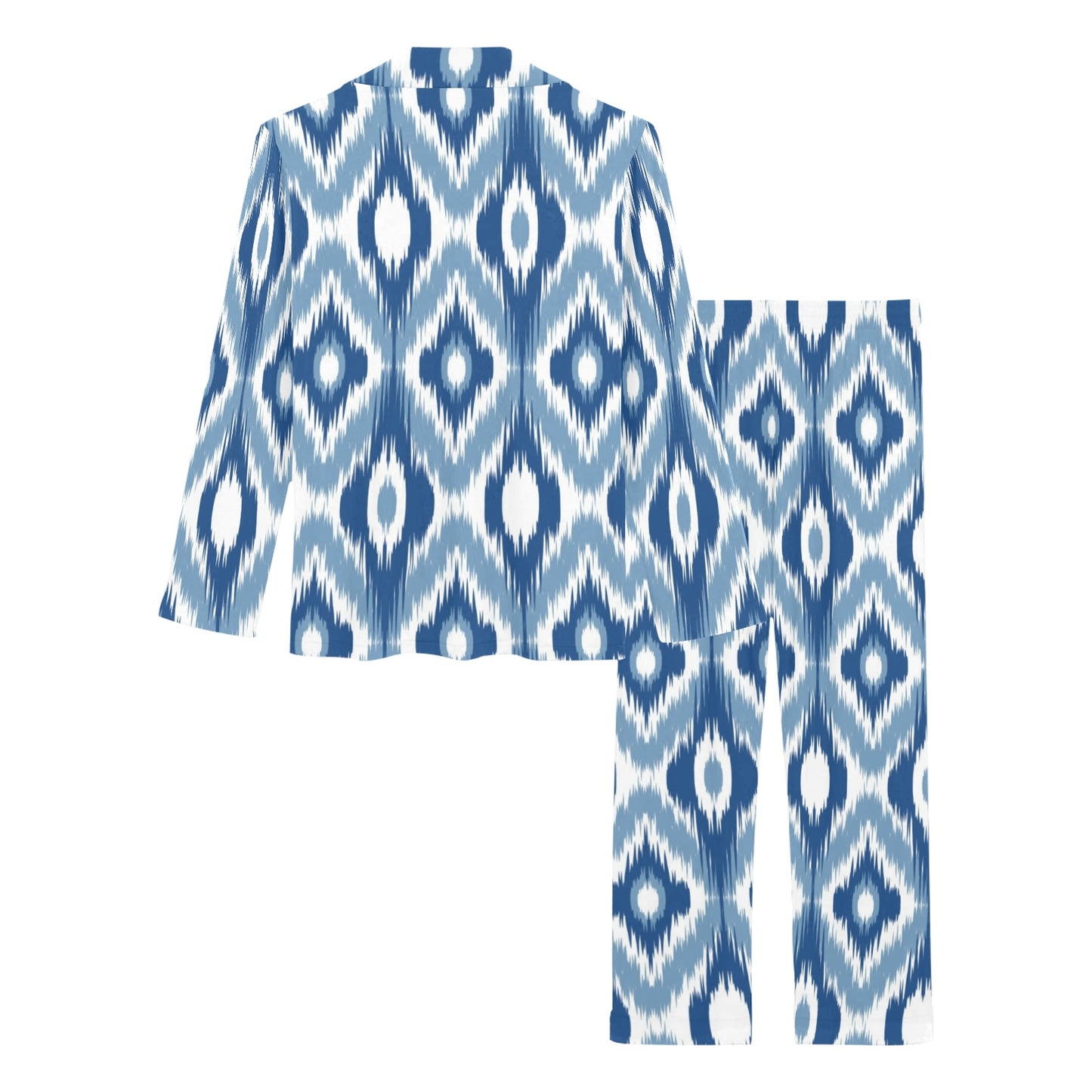 Ikat Pattern Print Design 03 Women's Long Pajama Set