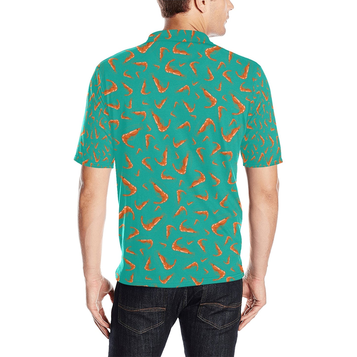 Shrimp Print Design LKS301 Men Polo Shirt