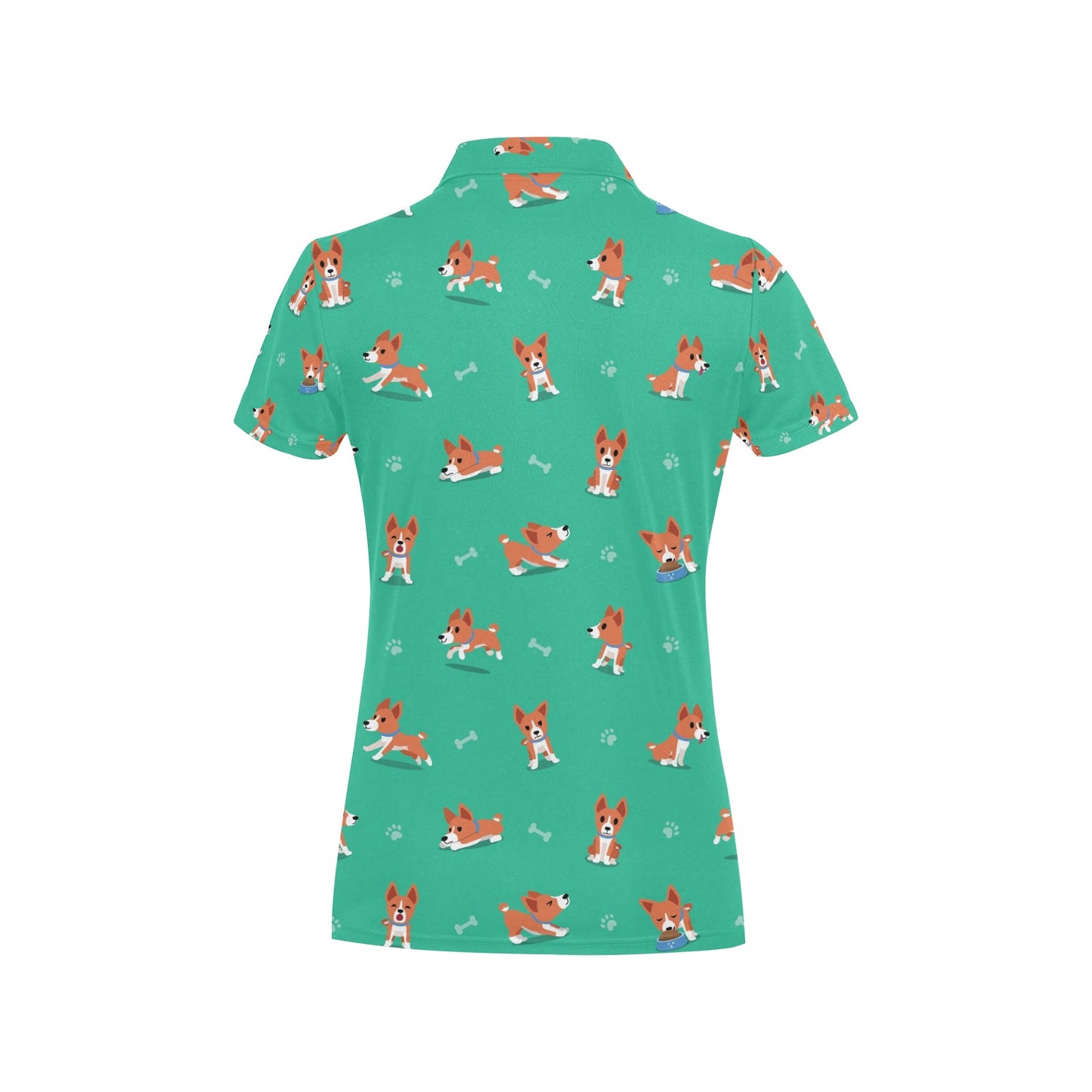 Basenji Pattern Print Design 02 Women's Polo Shirt