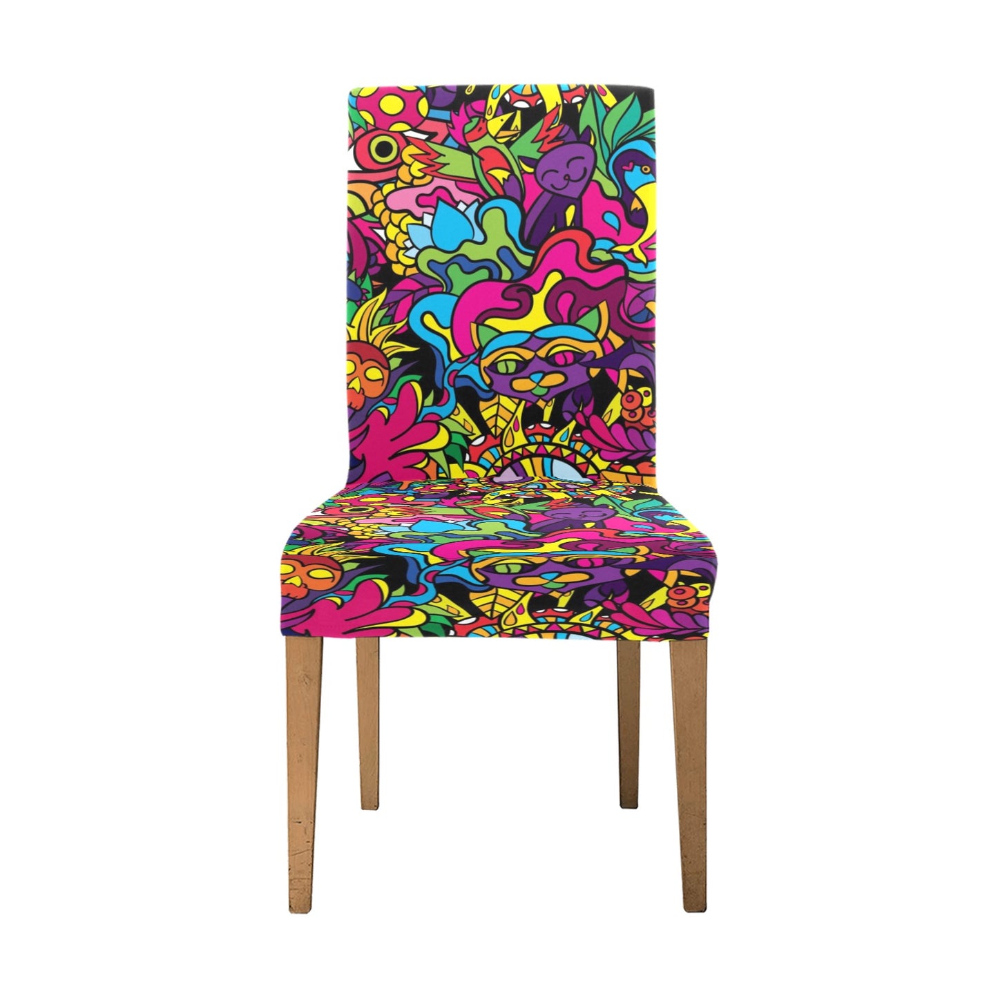 Trippy Print Design LKS304 Dining Chair Slipcover