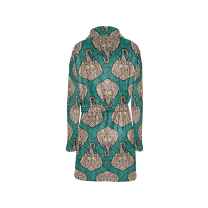 Boho Head Elephant Women's Fleece Robe