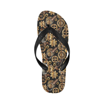 Steampunk Lightbulb Print Design LKS304 Flip Flops
