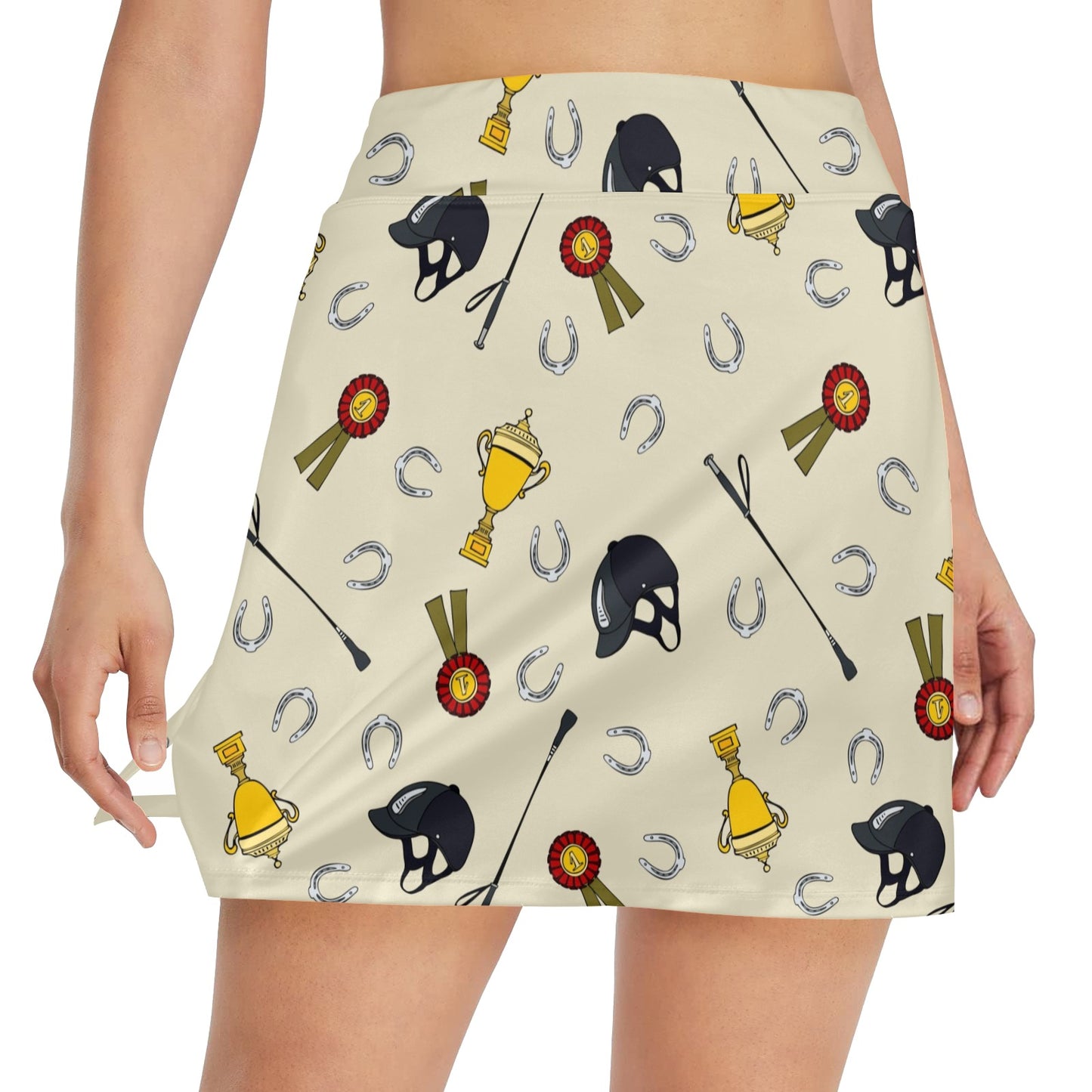 Equestrian Horseshoe Equipment 17" Golf & Pickleball Skort with Pockets