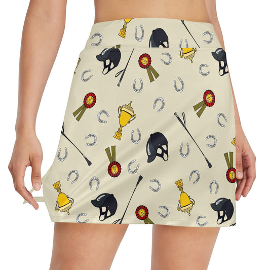 Equestrian Horseshoe Equipment 17" Golf & Pickleball Skort with Pockets