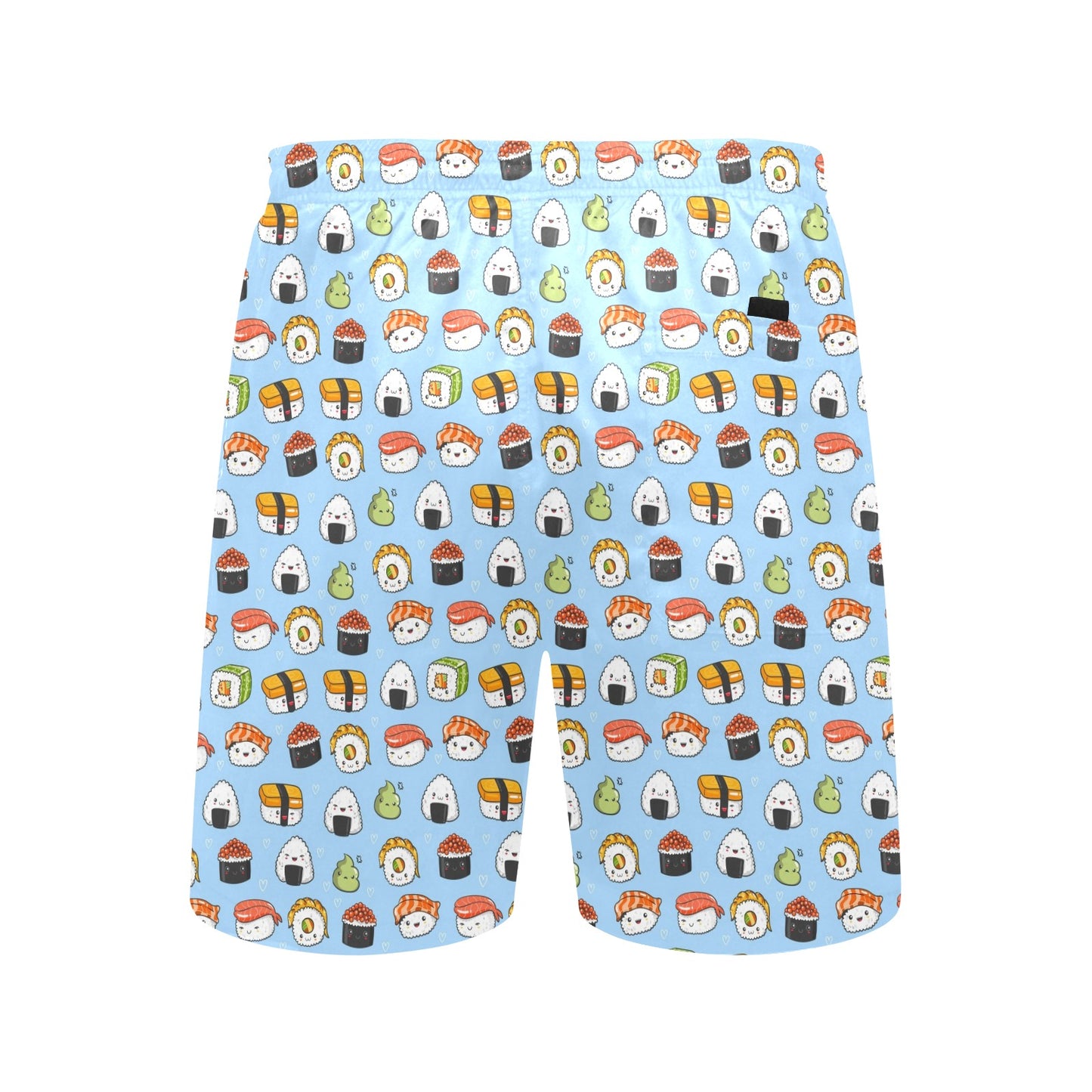 Sushi Cartoon Design Men's Swim Trunks Beach Shorts