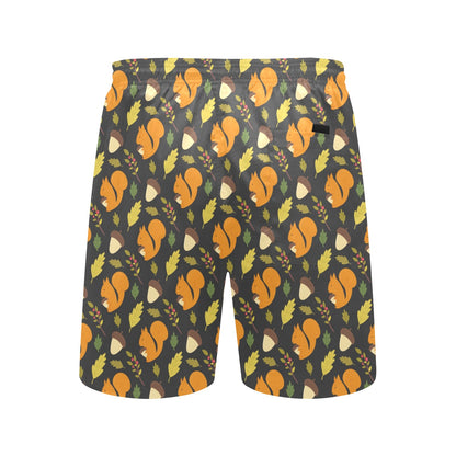Squirrel Print Design LKS301 Men's Swim Trunks Beach Shorts