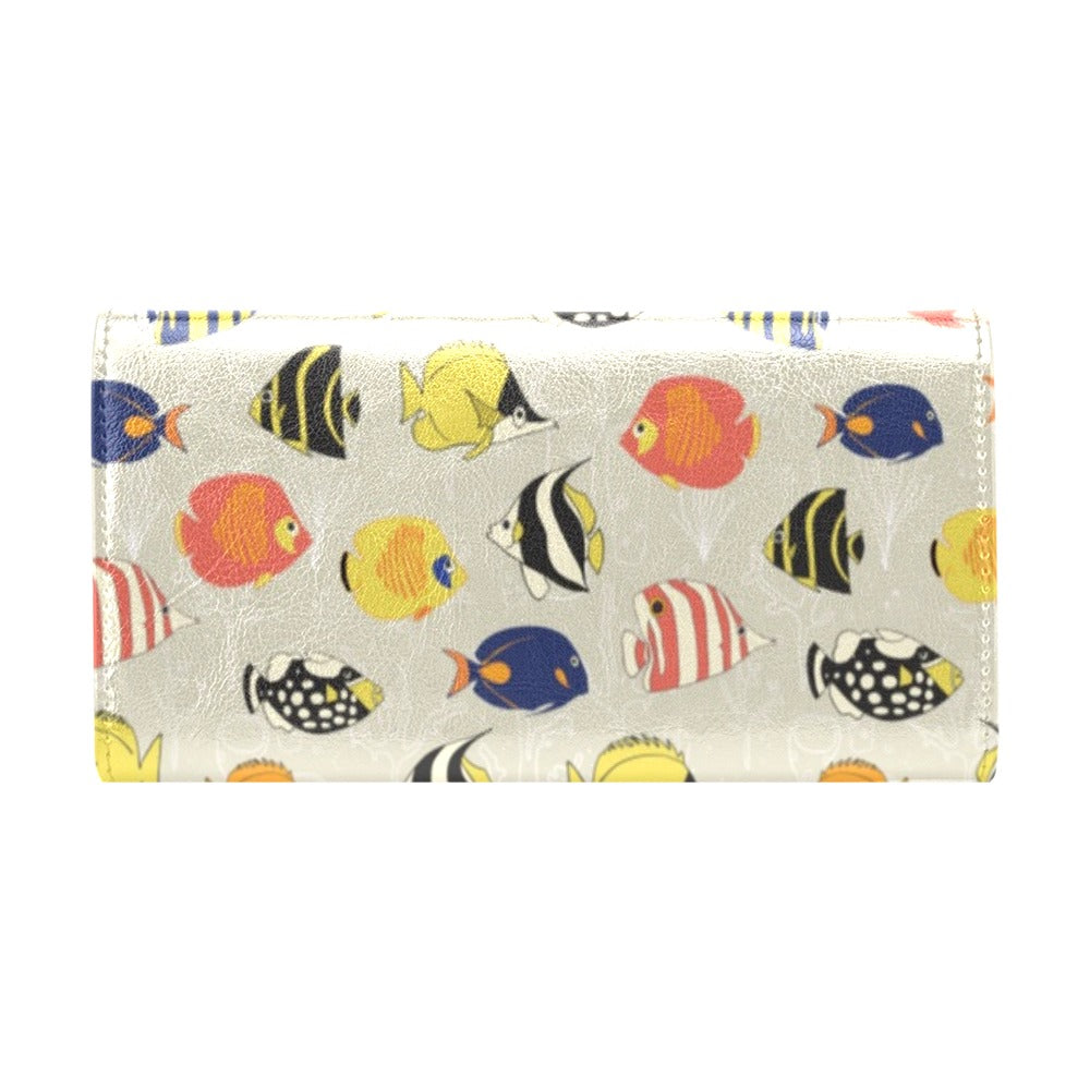 Angelfish Print Design LKS401 Women's Trifold Wallet