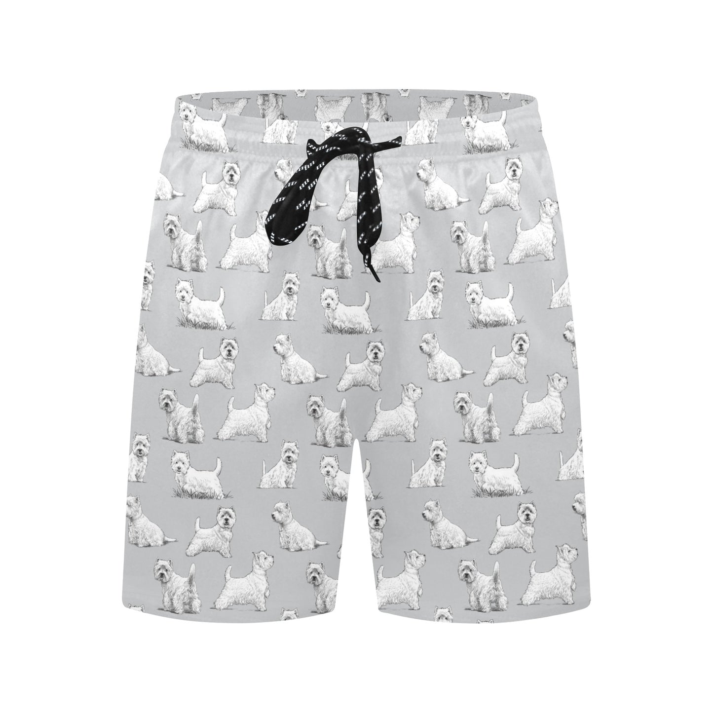 Scottish Terriers Print Design LKS3011 Men's Swim Trunks Beach Shorts
