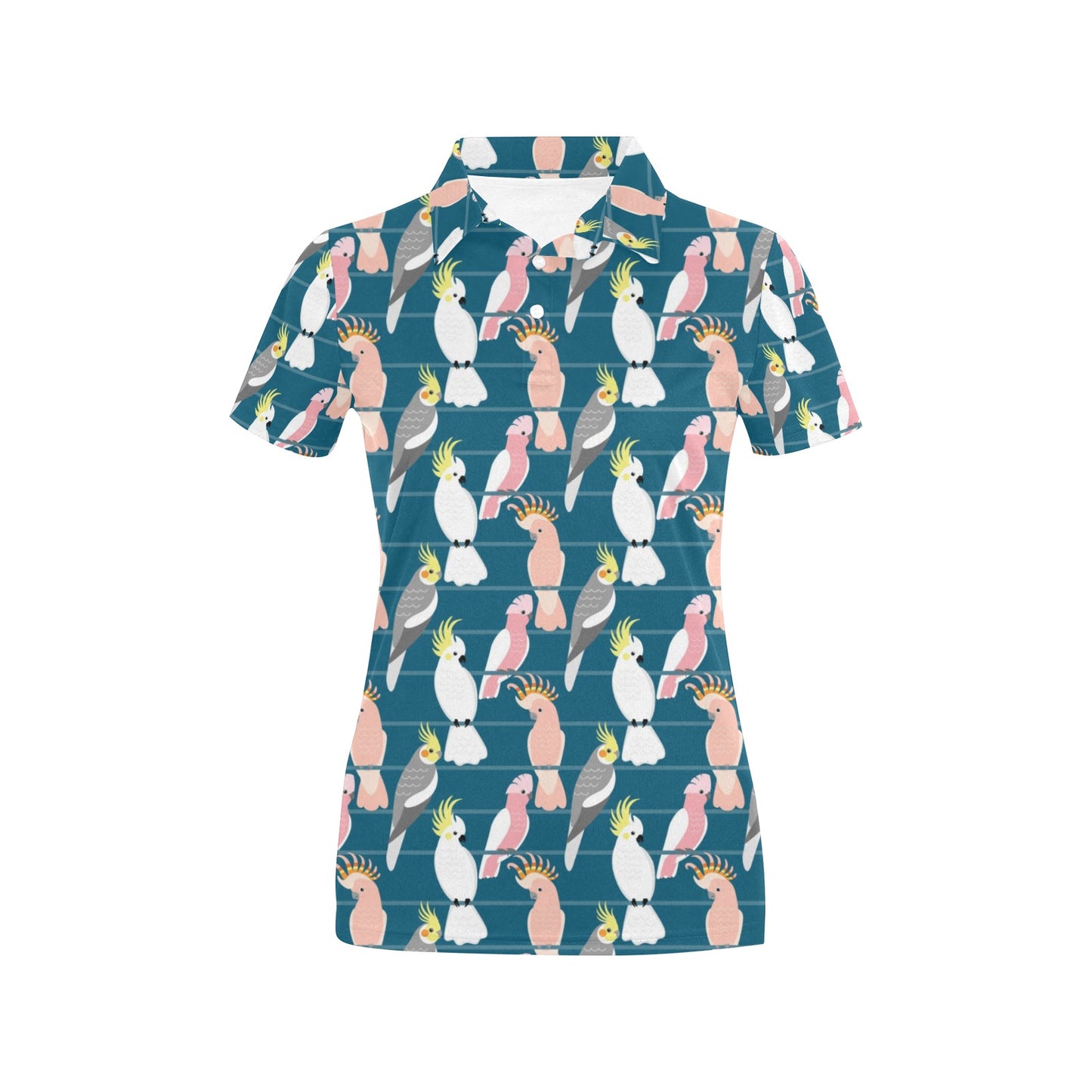 Cockatoo Print Design LKS401 Women's Polo Shirt
