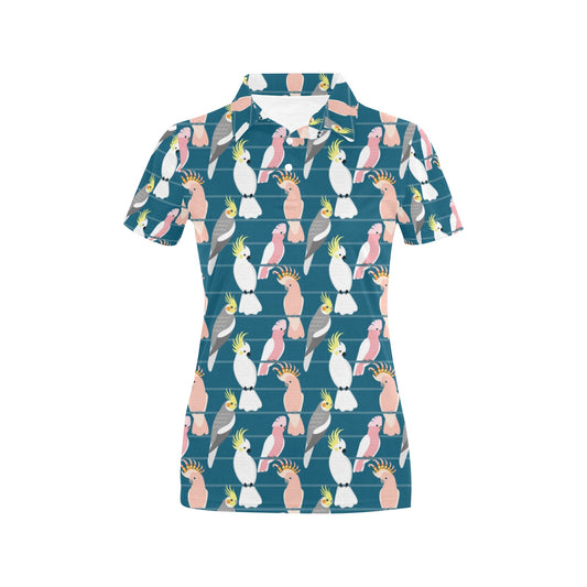 Cockatoo Print Design LKS401 Women's Polo Shirt