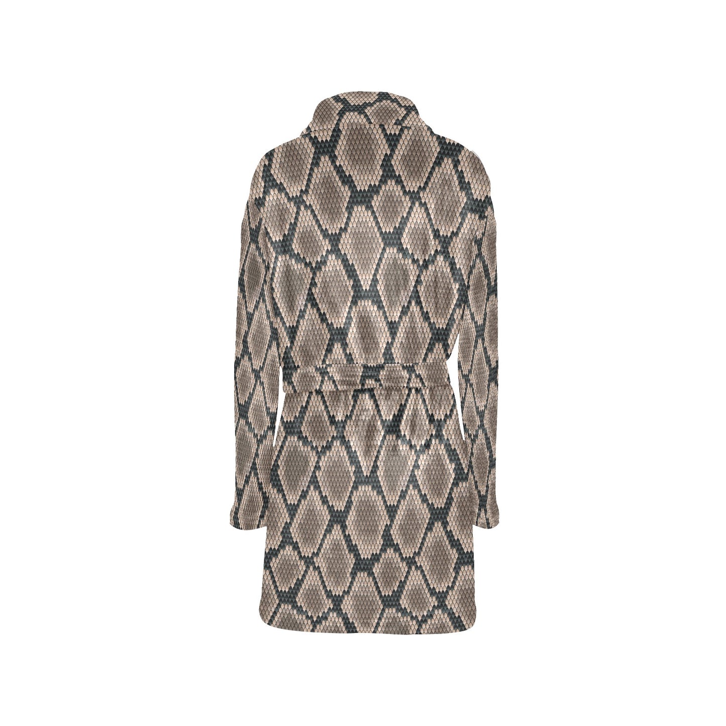 Snake Skin Design Print Women's Fleece Robe