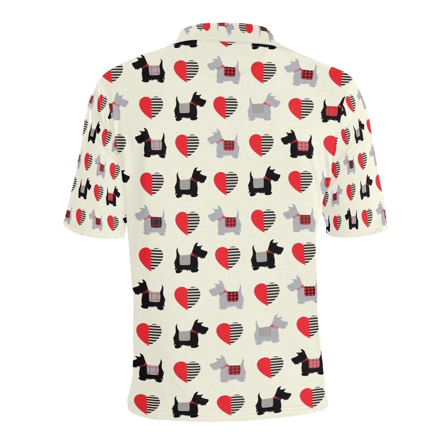 Scottish Terriers Print Design LKS3010 Men Polo Shirt