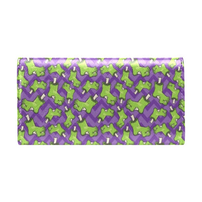 Zombie Foot Design Pattern Print Women's Trifold Wallet