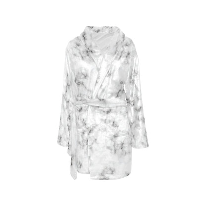 Marble Pattern Print Design 01 Women's Fleece Robe