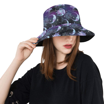 Sun Moon Print Design LKS303 Unisex Bucket Hat
