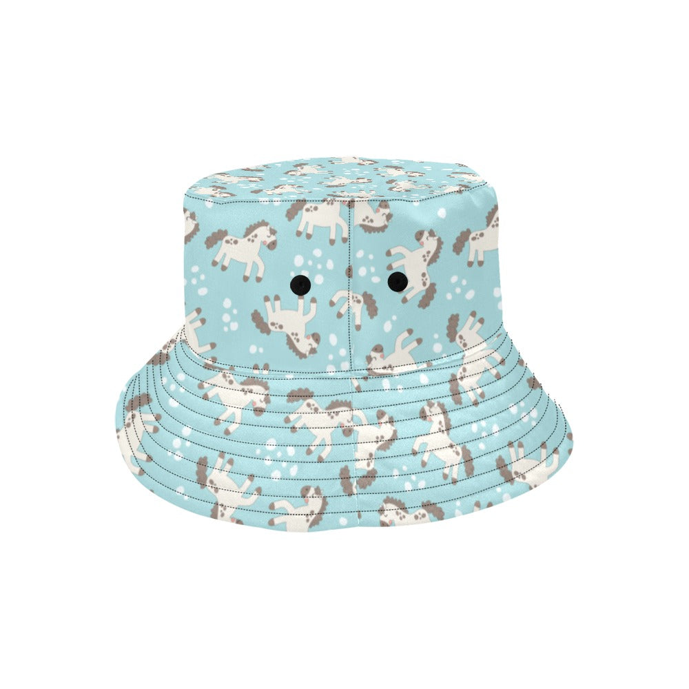 Horse Cute Print Design LKS306 Unisex Bucket Hat