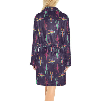 Lobster Print Design LKS402 Women's Fleece Robe
