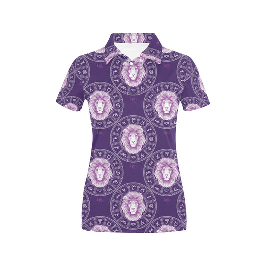 Leo Pattern Print Design 04 Women's Polo Shirt
