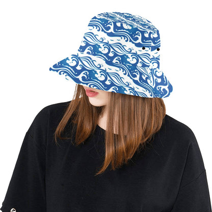 Wave Print Design LKS303 Unisex Bucket Hat