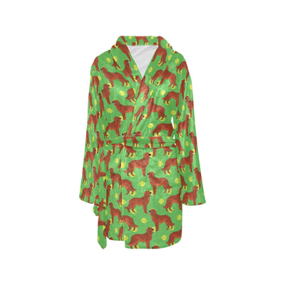 Setters Irish Print Design LKS302 Women's Fleece Robe