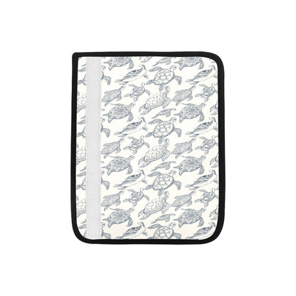 Sea Turtle Print Design LKS304 Car Seat Belt Cover