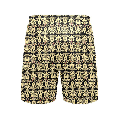 Ancient Greek Print Design LKS3014 Men's Swim Trunks Beach Shorts