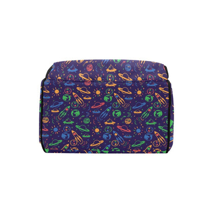 UFO Space Rocket Print Design LKS302 Diaper Bag Backpack
