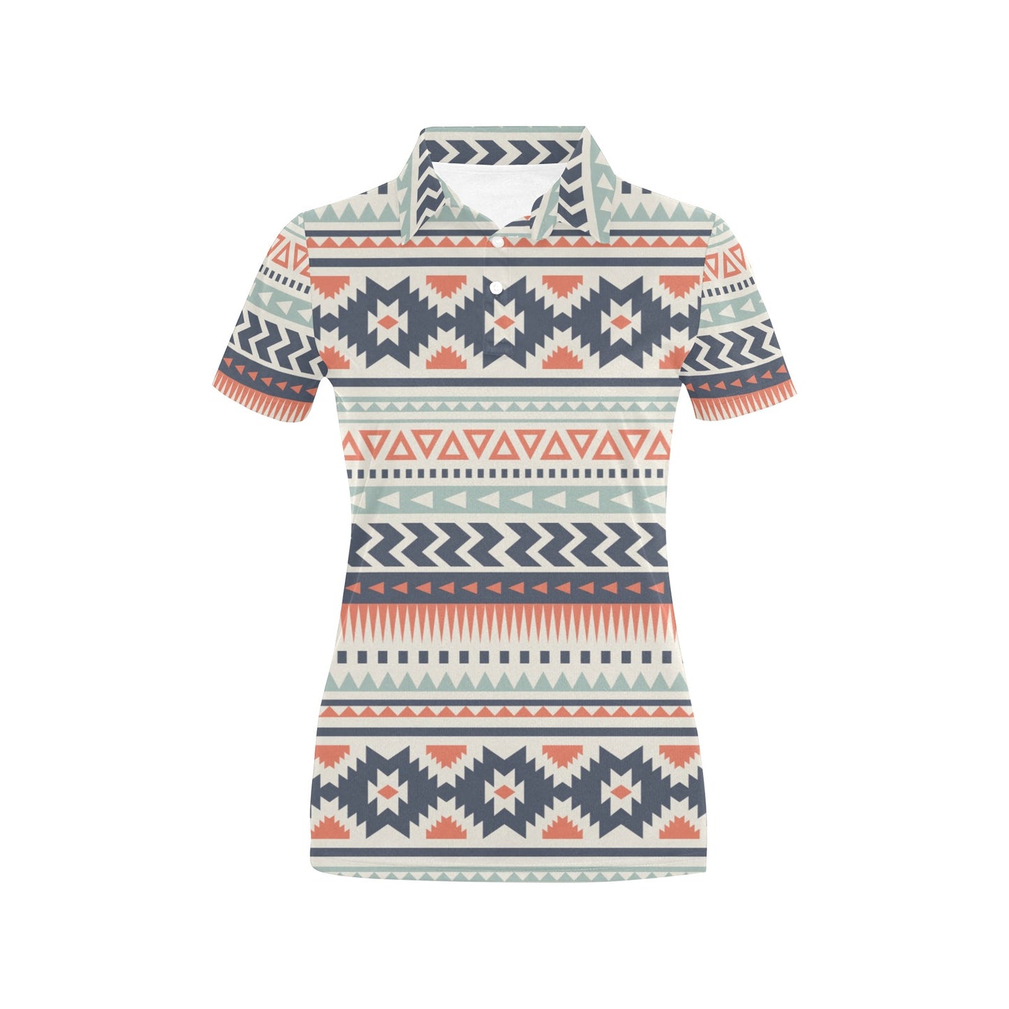 Tribal Aztec vintage pattern Women's Polo Shirt