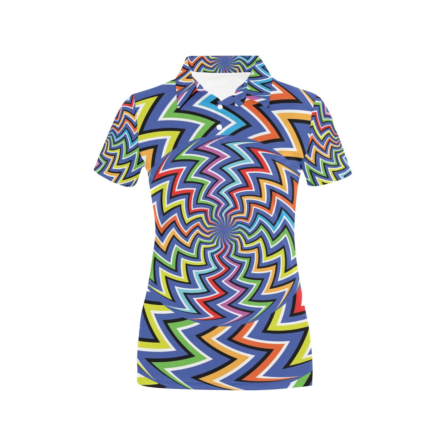Optical illusion Pattern Print Design A02 Women's Polo Shirt